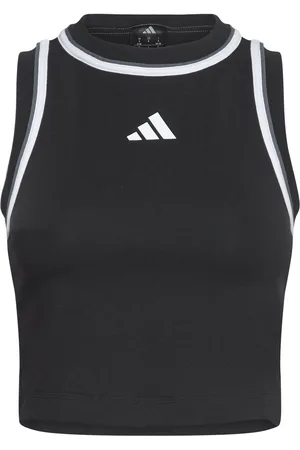 adidas W Cb Cro Tk Sport Sport Clothing Sports Tops & T-shirts Sport Crop Tops Sport Sleeveless Crop Tops Black