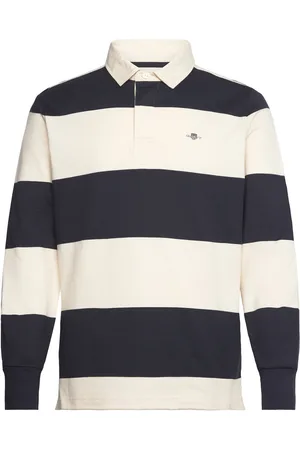 GANT Barstripe Rugger Tops Polos Long-sleeved Blue