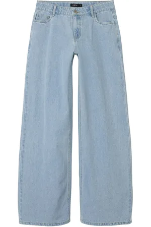 LMTD Nlfkizza Dnm Lw Wide Pant Noos Bottoms Jeans Wide Jeans Blue