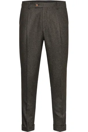 SIR of Sweden Alex Trousers Bottoms Trousers Formal Khaki Green
