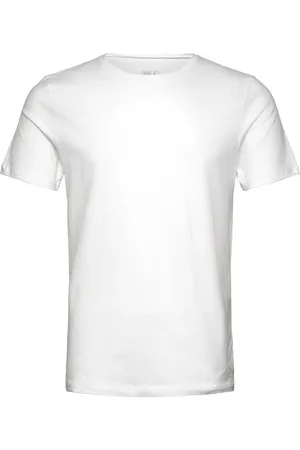 Fila Fila T-Shirt Round Neck Sport Men Sports Clothes Sport Tops Sport T-shirts White