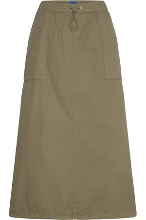 Hugo Blue Ratasa-1-D_B Skirts Knee-length & Midi Skirts Khaki Green