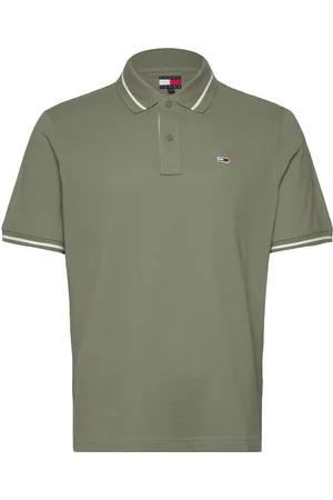 Tommy Hilfiger Tjm Reg Tipped Polo Tops Polos Short-sleeved Khaki Green