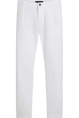 Tommy Hilfiger Murray Herringb Chino Bottoms Trousers Chinos White
