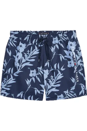 Tommy Hilfiger Medium Drawstring Print Badeshorts Navy