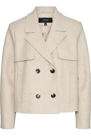 VERO MODA Vmfortunesheila Short Jacket Ga Boo Ulljakke Jakke Cream