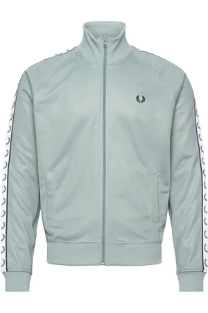 Fred Perry Taped Track Jacket Tops Sweat-shirts & Hoodies Sweat-shirts Blue