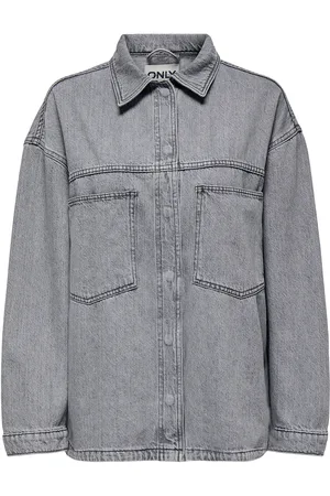 ONLY Onlemmie L/S Shirt Grey Dnm Azg Noos Dongerijakke Denimjakke Grey