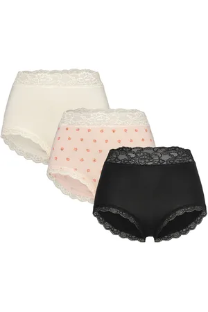 Lindex Brief High Emelie Lace 3 P Lingerie Panties High Waisted Panties Pink