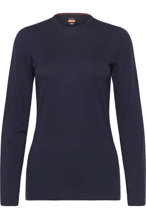 Icebreaker Women Merino 200 Oasis Ls Crewe Tops Base Layer Tops Navy