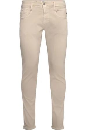 Replay Anbass Trousers Slim Hyperflex Colour Xlite Bottoms Trousers Casual Beige