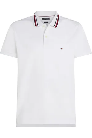Tommy Hilfiger Rwb Collar Reg Polo Tops Polos Short-sleeved White