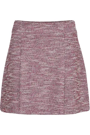 Ichi Ihkate Checlé Sk Skirts Short Skirts Burgundy