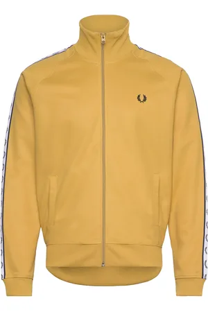 Fred Perry Taped Track Jacket Tops Sweat-shirts & Hoodies Sweat-shirts Yellow