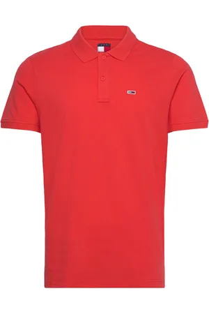 Tommy Hilfiger Tjm Slim Placket Polo Ext Tops Polos Short-sleeved Red
