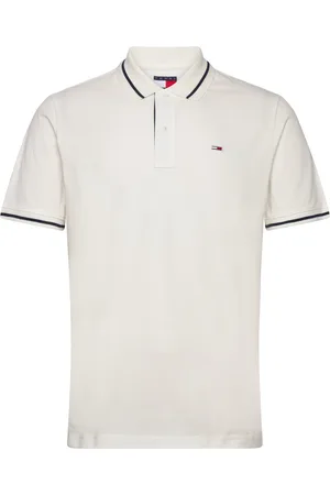 Tommy Hilfiger Tjm Reg Tipped Polo Tops Polos Short-sleeved White