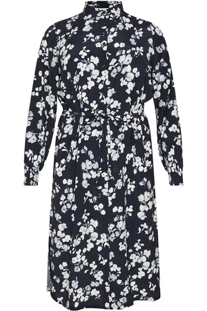 Kaffe Kcalicia Shirt Dress Knelang Kjole Navy