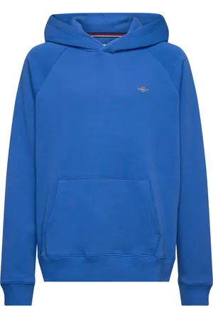 GANT Shield Hoodie Tops Sweat-shirts & Hoodies Hoodies Blue