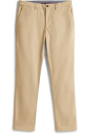 Tommy Hilfiger Denton Printed Structure Chino Bottoms Trousers Chinos Beige