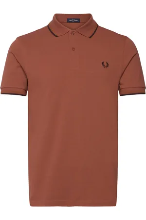 Fred Perry Twin Tipped Fp Shirt Tops Polos Short-sleeved Brown