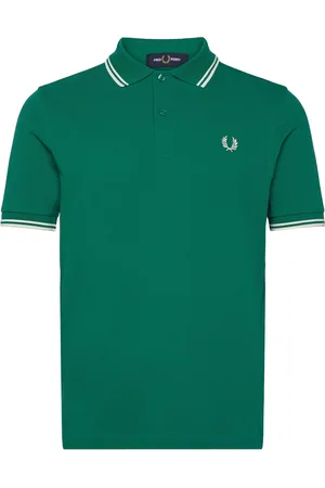 Fred Perry Twin Tipped Fp Shirt Tops Polos Short-sleeved Green