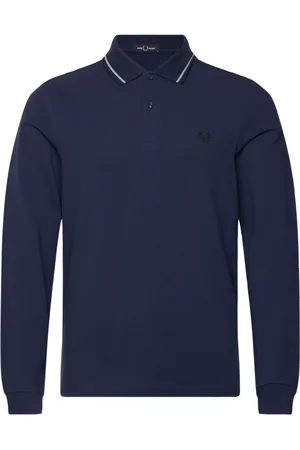Fred Perry Ls Twin Tipped Fp Shirt Tops Polos Long-sleeved Navy