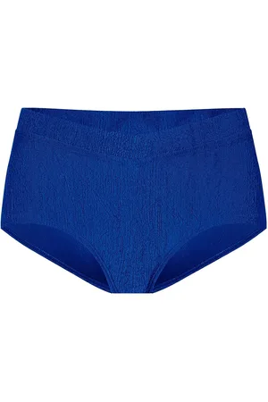 Dorina Madras Midi Swimwear Bikinis Bikini Bottoms High Waist Bikinis Blue