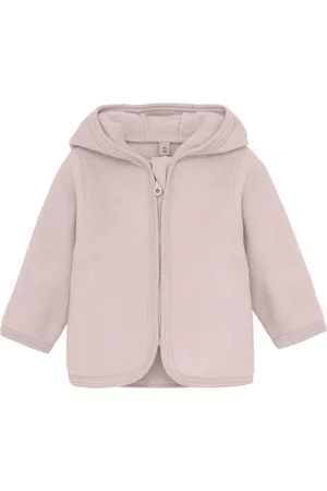 Huttelihut Jacket Ears Cotton Fleece Outerwear Fleece Outerwear Fleece Jackets Pink