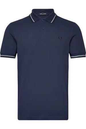 Fred Perry Twin Tipped Fp Shirt Tops Polos Short-sleeved Navy