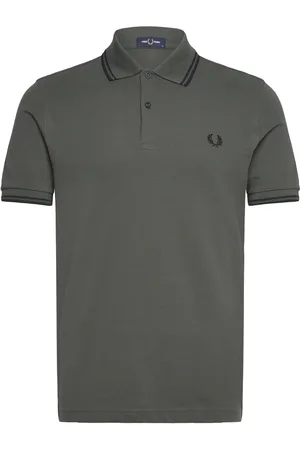 Fred Perry Twin Tipped Fp Shirt Tops Polos Short-sleeved Khaki Green