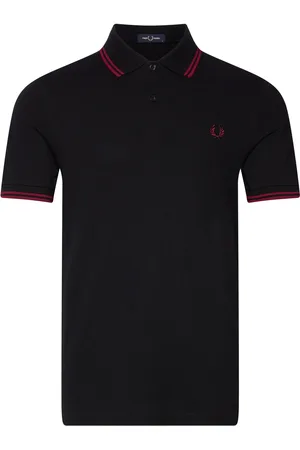 Fred Perry Twin Tipped Fp Shirt Tops Polos Short-sleeved Black