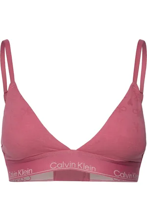 Calvin Klein Lightly Lined Triangle Lingerie Bras & Tops Soft Bras Bralette Pink