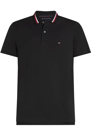 Tommy Hilfiger Rwb Collar Reg Polo Tops Polos Short-sleeved Black