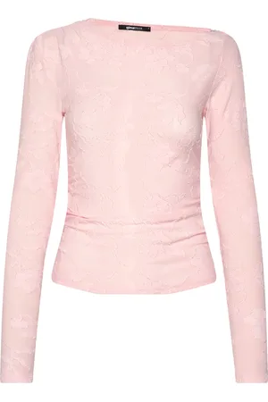 Gina Tricot Asymmetric Top Tops T-shirts & Tops Long-sleeved Pink