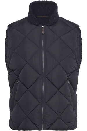 MANGO Water-Repellent Quilted Gilet Vest Navy