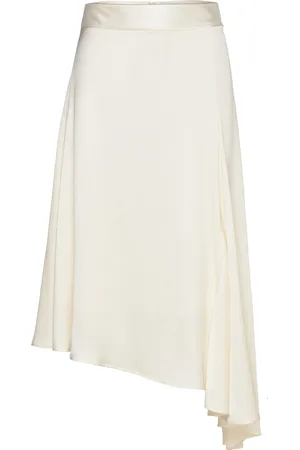 2nd Day 2Nd Barrah - Silky Viscose Designers Knee-length & Midi Skirts White