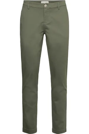 Bruun & Stengade Bs Olav Regular Fit Chinos Bottoms Trousers Chinos Khaki Green
