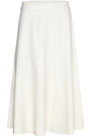 Bruuns Bazaar Veganibbimma Skirt Knelangt Skjørt White