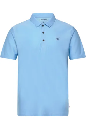 Calvin Klein Classic Polo With Woven Badge Sport Men Sport Clothing Sport Tops Sport Polos Sport Short-sleeved Polos Blue