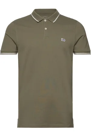 Lee Pique Polo Tops Polos Short-sleeved Khaki Green