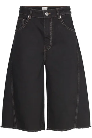 Mads Norgaard Dyed Denim Robyn Shorts Bottoms Shorts Denim Shorts Black