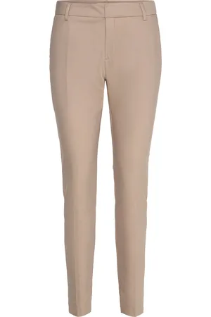 Mos Mosh Mmabbey Night Pant Bottoms Trousers Slim Fit Trousers Beige