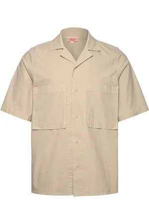 Armor.lux Shirt Short Sleeves Comfort Tops Shirts Short-sleeved Shirts Beige