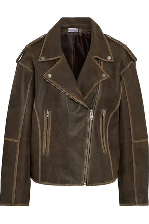 Noisy May Nmaston Leather Biker Jacket Skinnjakke Skinnjakke Brown
