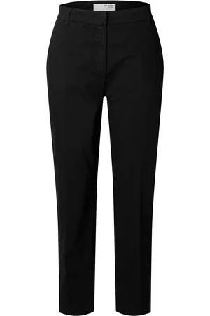 SELECTED Slfvera-Rita Mw Cropped Pant Noos Bottoms Trousers Chinos Black