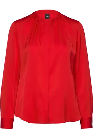 HUGO BOSS Banorah Tops Blouses Long-sleeved Red