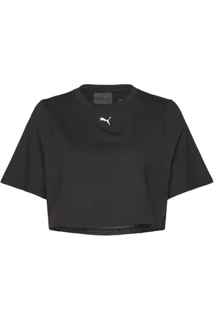 PUMA W Cloudspun Mesh Tee Sport Women Sport Clothing Sports Tops & T-shirts Sport Crop Tops Sport Short-sleeved Crop Tops Black
