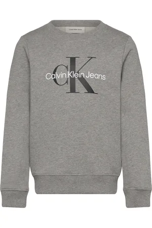 Calvin Klein Ck Monogram Terry Cn Tops Sweat-shirts & Hoodies Sweat-shirts Grey