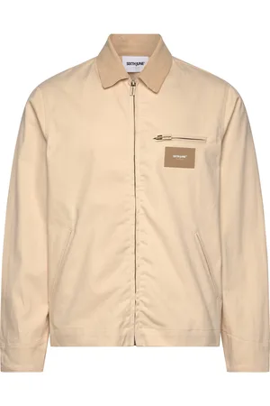 Sixth June Classic Zip Up Workwear Jacket Tynn Jakke Beige