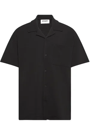Sixth June Crepe Fabric Ss Shirt Tops Shirts Short-sleeved Shirts Black